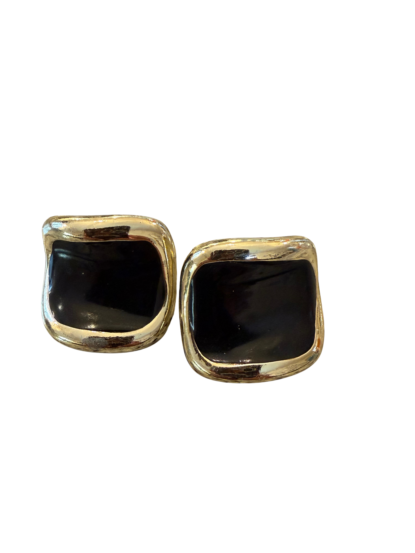 Vintage Black & Gold Statement Earrings