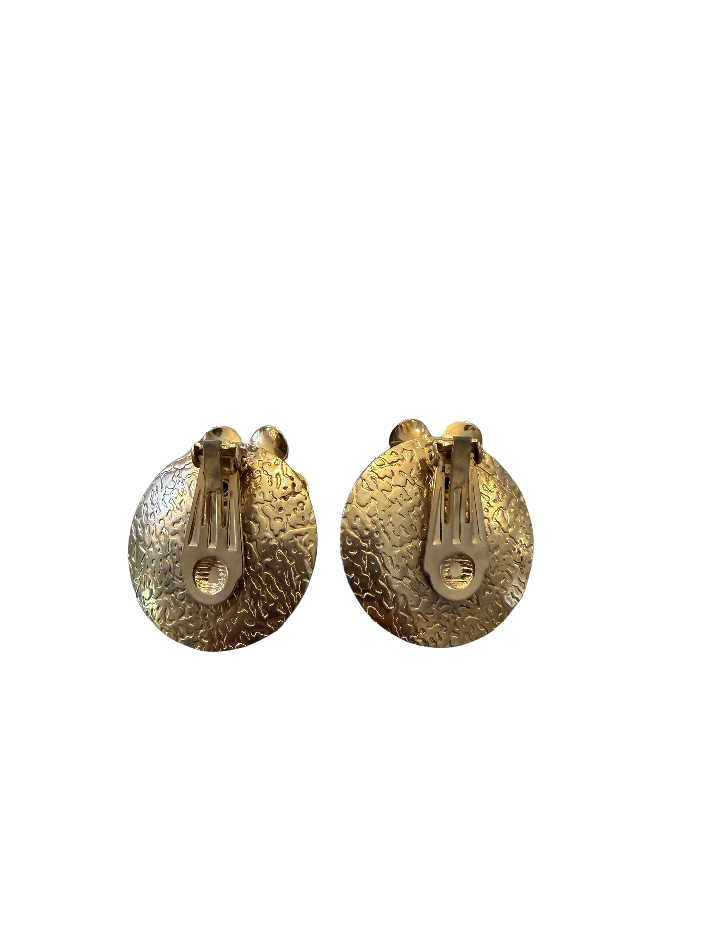 Vintage Gold Floral Clip-On Earrings
