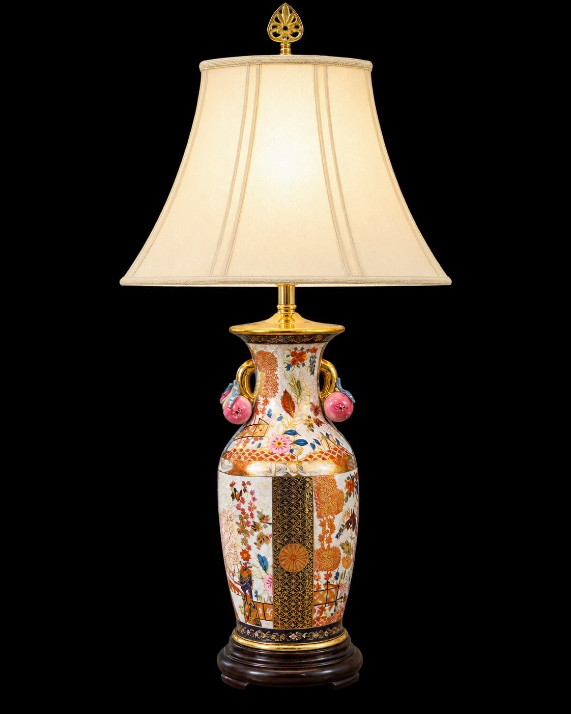 Imari-Style Hand-Painted Porcelain Table Lamp