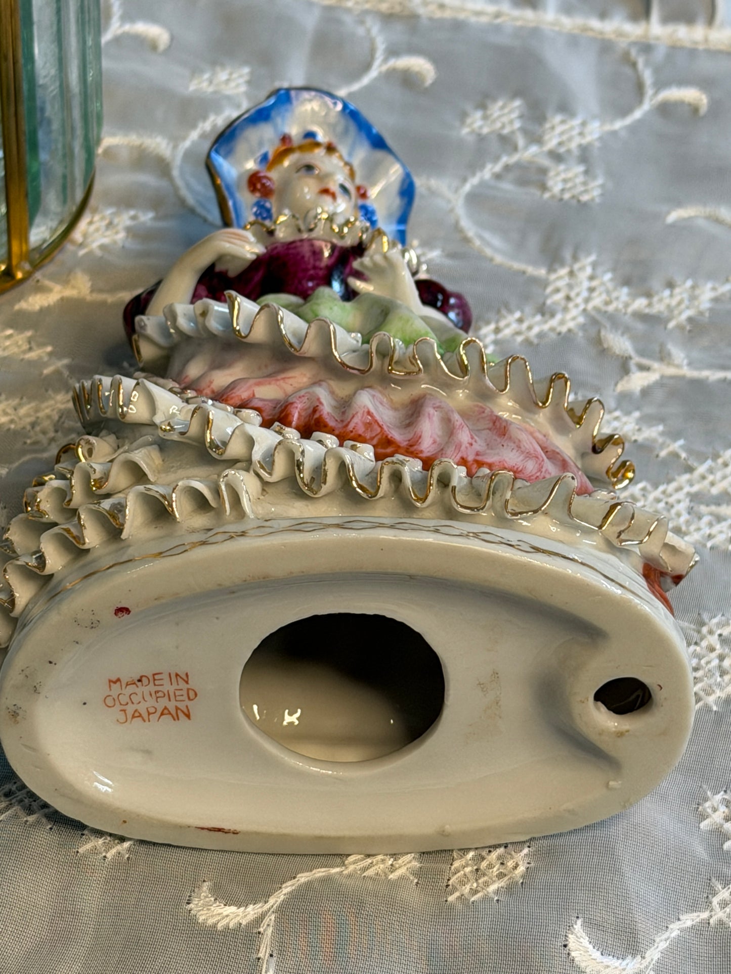 Vintage Porcelain Lady Figurine | Made in Occupied Japan | 6.5" Victorian Style Collectible