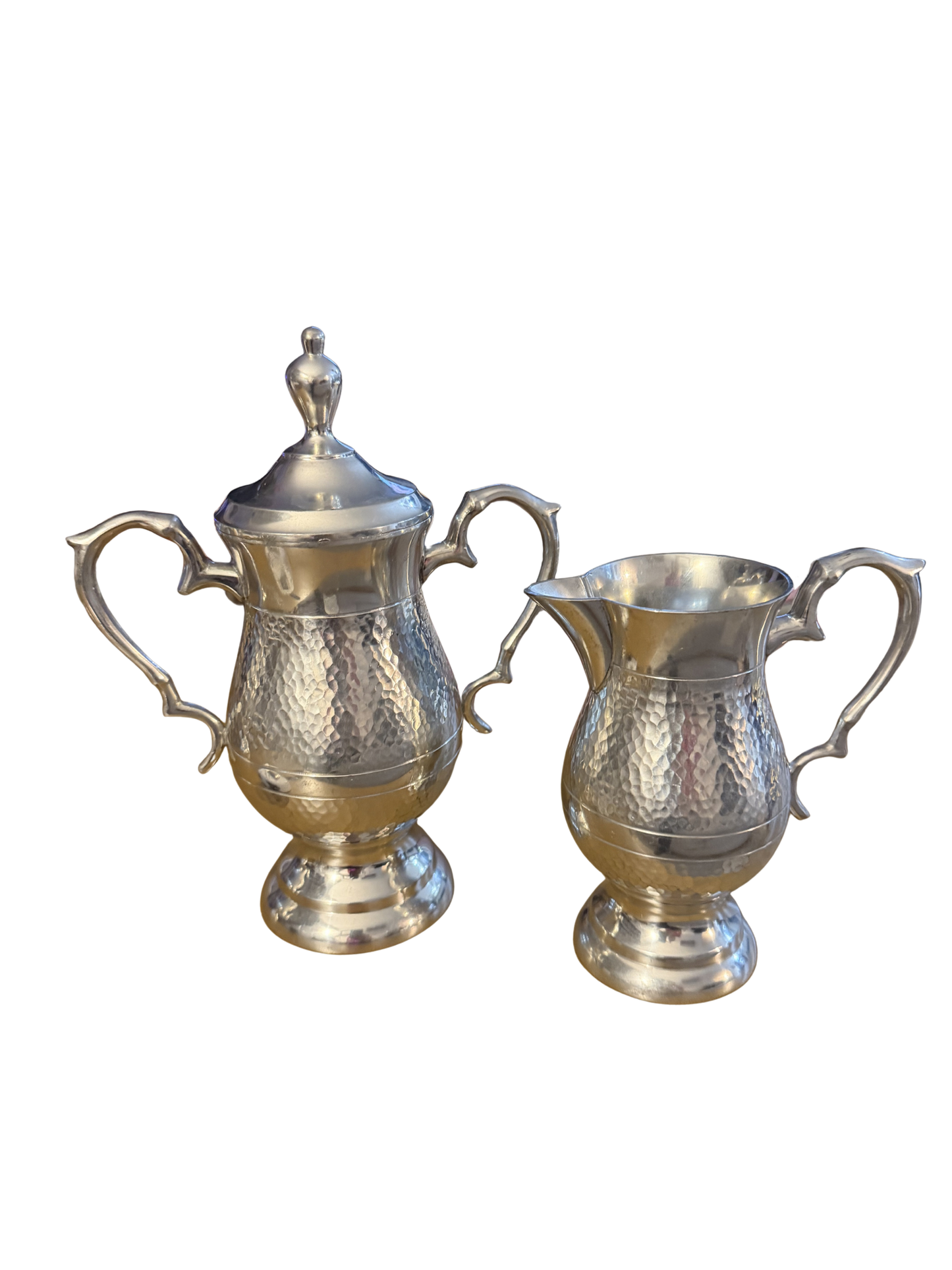 Vintage Hammered Pewter Tea Set by Pura – 3 Piece