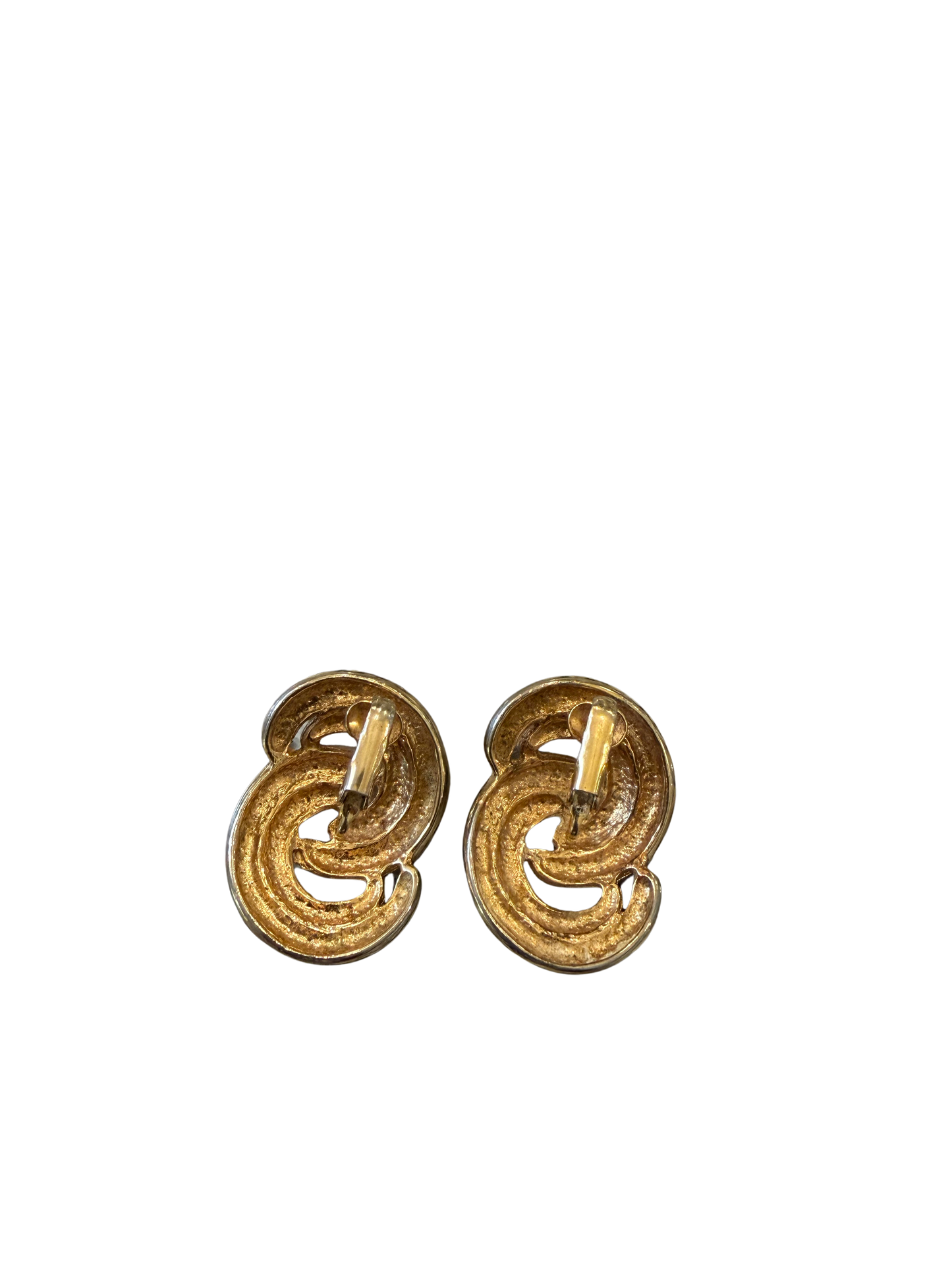 Vintage Gold Knot Clip-On Earrings